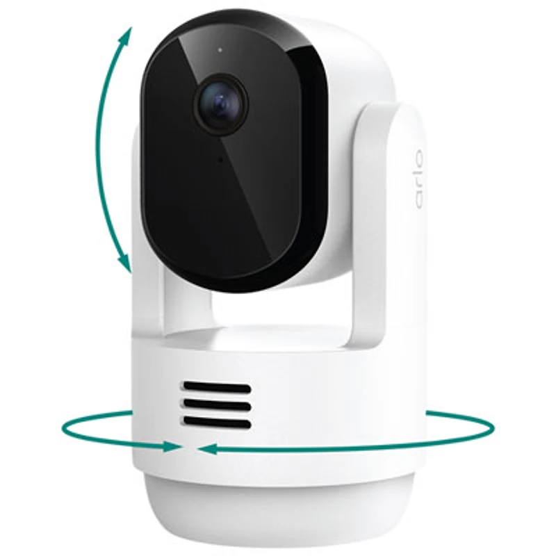 Arlo Essential Wire-Free Indoor 2K PTZ Plug-in Security Camera - White