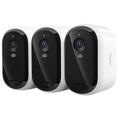 Arlo Essential XL Wire-Free Outdoor 2K Security Camera - 3 Pack - White