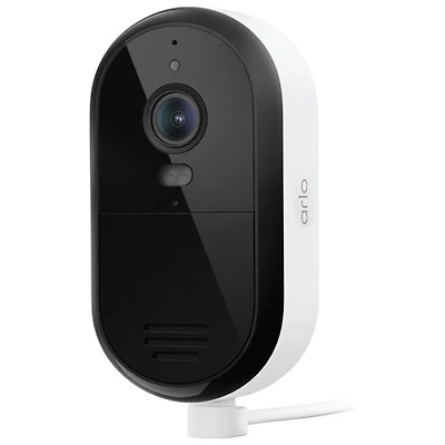 Arlo Essential Wire-Free Outdoor 2K Plug-in Security Camera - White