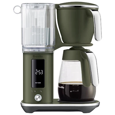 Breville Luxe Glass Drip Coffee Maker - 12-Cup - Olive Tapenade