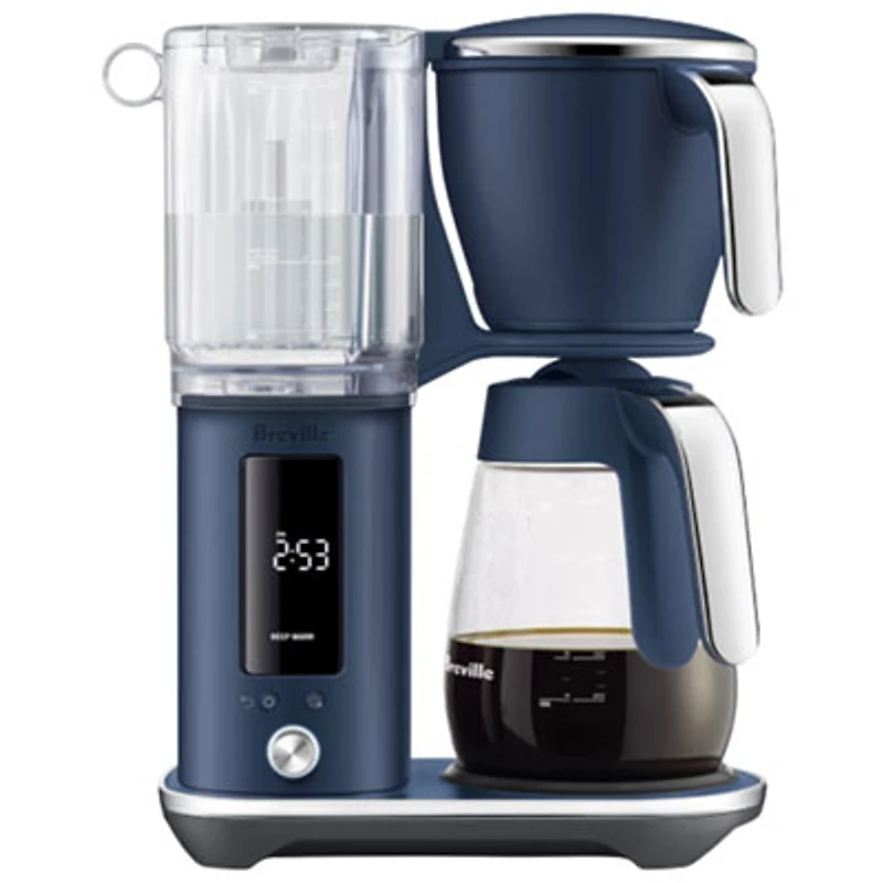 Breville Luxe Glass Drip Coffee Maker - 12-Cup - Damson Blue
