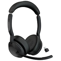 Open Box - Jabra Evolve2 55 On-Ear Active Noise Cancelling Truly Wireless Bluetooth 5.2 Headset with Mic