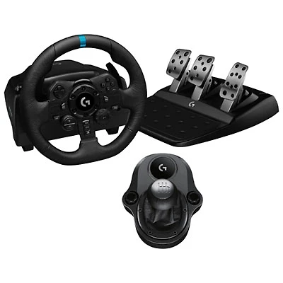 Logitech G923 Racing Wheel & Pedals with Driving Force Shifter for PS5/PS4/PC - Black