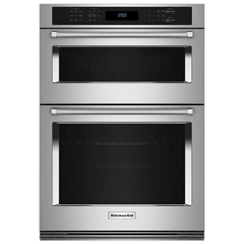 Open Box - Kitchenaid 30" 6.4 Cu. Ft. Combination True Convection Electric Wall Oven -SS - Scratch & Dent