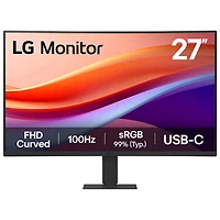 Open Box - LG 27" FHD 100Hz 5ms GTG Curved VA LCD Monitor (27U421A-B) - Black
