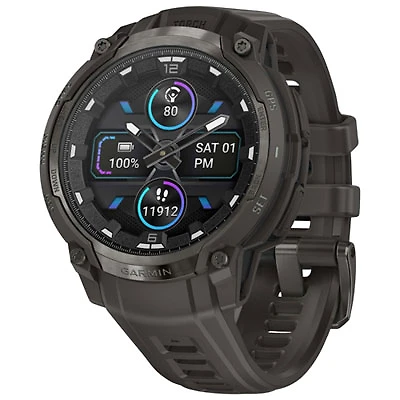 Garmin Instinct Crossover AMOLED 47mm Smartwatch - Charcoal Grey