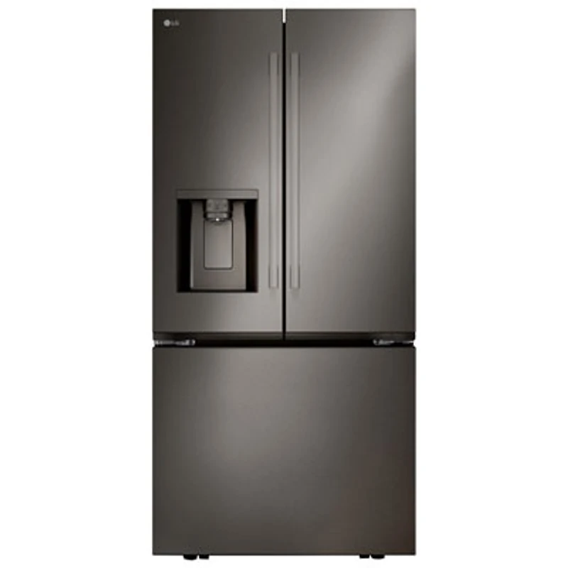 LG 36" 25.1 Cu. Ft. French Door Refrigerator with Water & Ice Dispenser (LF25H6330D) - Black Stainless Steel