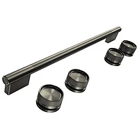KitchenAid 5-Piece Handle & Knob Hardware Accessory Kit for Slide-In Convection Electric Range (W11773969) - Black Ore