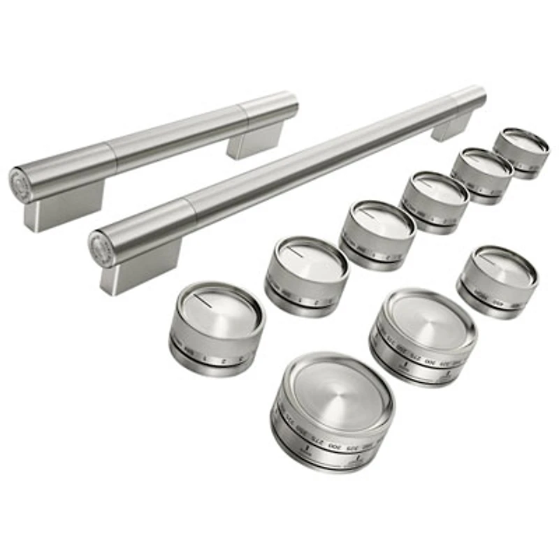 KitchenAid 11-Pieces Handle & Knob Hardware Accessory Kit for 48" Commercial-Style Induction Range (W11774744) - Stainless Steel