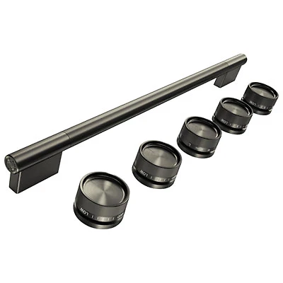KitchenAid 6-Piece Handle & Knob Hardware Accessory Kit for Slide-In Convection Electric Range (W11773965) - Black Ore