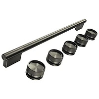 KitchenAid 6-Piece Handle & Knob Hardware Accessory Kit for Slide-In Convection Electric Range (W11773965) - Black Ore