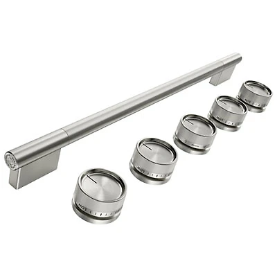 KitchenAid 6-Piece Handle & Knob Hardware Accessory Kit for Slide-In Convection Electric Range (W11773966) - Stainless Steel