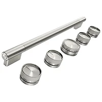 KitchenAid 6-Pieces Handle & Knob Hardware Accessory Kit for 30" Commercial-Style Gas Range (W11774749) - Stainless Steel