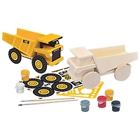 Masterpieces Caterpillar Dump Truck Wood Craft & Paint Kit