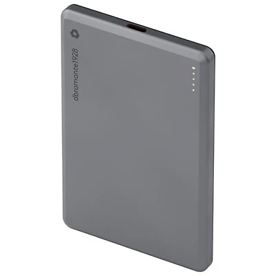 Dbramante1928 Re-Charge 5000 mAh 15W USB-C Power Bank with Wireless MagSafe and Qi2 Charger - Grey