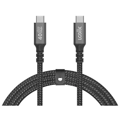 LOGiiX Piston Connect 240W 1m (3.2 ft.) Braided USB-C Cable - Black