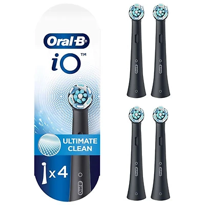 Oral-B iO Series Ultimate Clean Replacement Brush Heads - 4 Pack - Black
