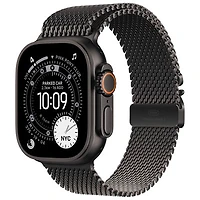 Koodo Apple Watch Ultra 3 (GPS + Cellular) 49mm Black Titanium Case with Black Titanium Milanese Loop