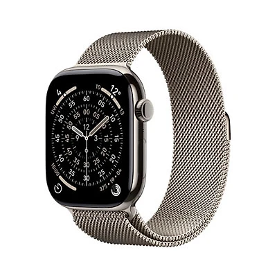 TELUS Apple Watch Series 11 (GPS + Cellular) 46mm Natural Titanium Case with Natural Milanese Loop - Medium/Large - Monthly Financing