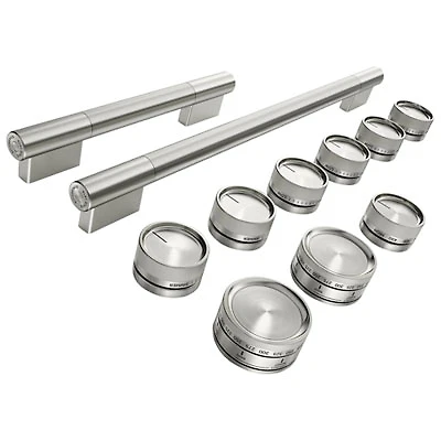 KitchenAid 11-Pieces Handle & Knob Hardware Accessory Kit for 48" Commercial-Style Dual Fuel Range (W11774732) - Stainless Steel