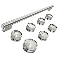 KitchenAid 8-Piece Handle & Knob Hardware Accessory Kit for 36" Commercial-Style Range (W11774728) - Stainless Steel