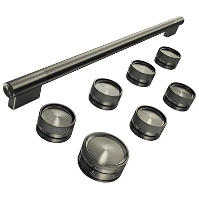 KitchenAid 11-Pieces Handle & Knob Hardware Accessory Kit for 36" Commercial-Style Induction Range (W11774739) - Black Ore