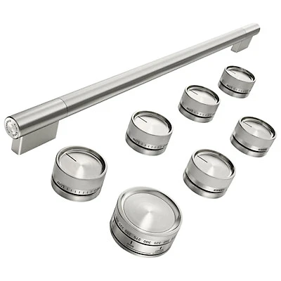 KitchenAid 8-Pieces Handle & Knob Hardware Accessory Kit for 36" Commercial-Style Gas Range (W11774753) - Stainless Steel