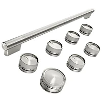 KitchenAid 11-Pieces Handle & Knob Hardware Accessory Kit for 36" Commercial-Style Induction Range (W11774740) - Stainless Steel