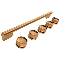 KitchenAid 6-Piece Handle & Knob Hardware Accessory Kit for Slide-In Convection Electric Range (W11773967) - Bronze