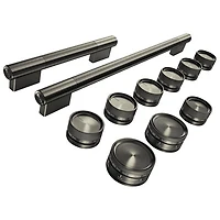 KitchenAid 11-Pieces Handle & Knob Hardware Accessory Kit for 48" Commercial-Style Induction Range (W11774743) - Black Ore