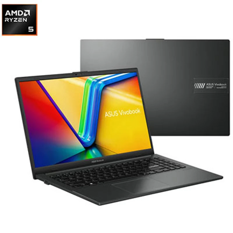 Open Box - ASUS Vivobook Go 15 15.6" Laptop - Mixed Black (AMD Ryzen 5 7520U/16GB RAM/512GB SSD/Windows 11 Home)