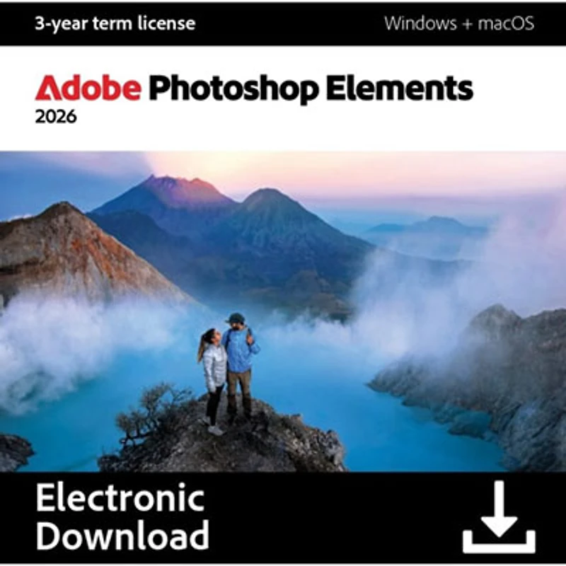 Adobe Photoshop Elements 2026 (PC/Mac) - 1 User - 3 Year - Digital Download