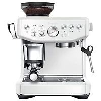 Refurbished (Good) - Breville Barista Express Impress Espresso Machine w/Frother&Coffee Grinder - Sea Salt - Remanufactured by Breville