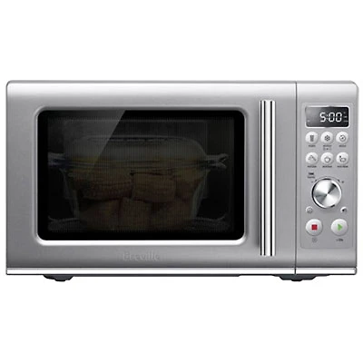 Refurbished (Good) - Breville Compact Wave 0.9 Cu Ft Microwave (BMO650SIL1BCA1) - Silver - Remanufactured by Breville