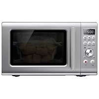 Refurbished (Good) - Breville Compact Wave 0.9 Cu Ft Microwave (BMO650SIL1BCA1) - Silver - Remanufactured by Breville