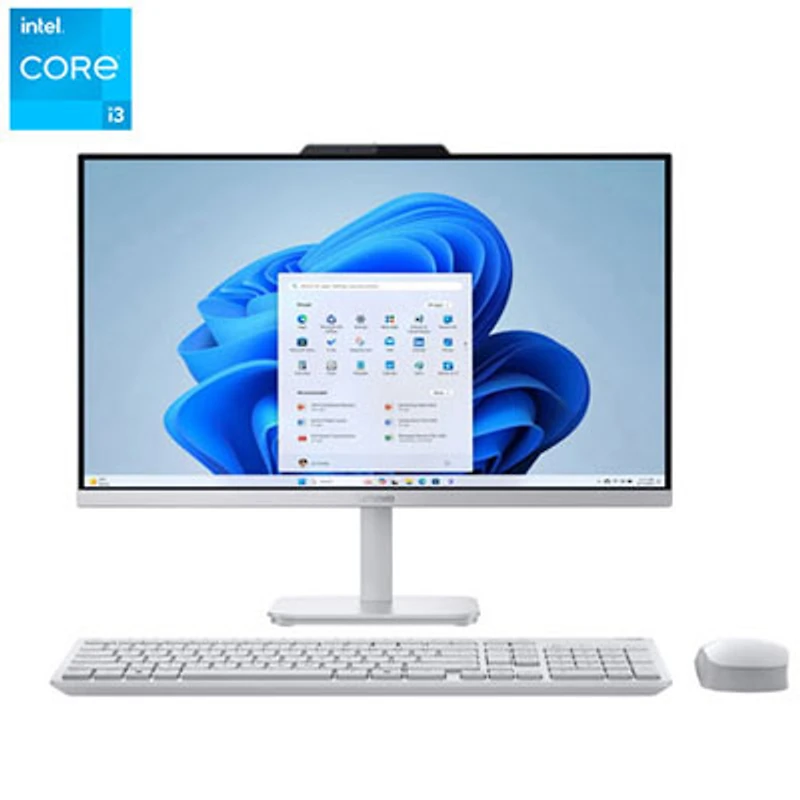 Open Box - Lenovo All-in-One PC - Cloud Grey (Intel Core i3 N305/16GB RAM/512GB SSD/Windows 11)