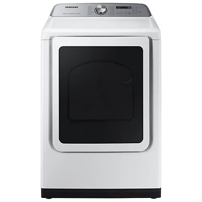 Open Box - Samsung 7.4 Cu. Ft. Electric Steam Dryer (DVE52DG5505WAC) - White - Perfect Condition