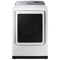Open Box - Samsung 7.4 Cu. Ft. Electric Steam Dryer (DVE52DG5505WAC) - White - Perfect Condition