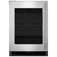 KitchenAid Undercounter 5.2 Cu. Ft. Bar Fridge (KURL324SSB) - Black Cabinet/Stainless Doors