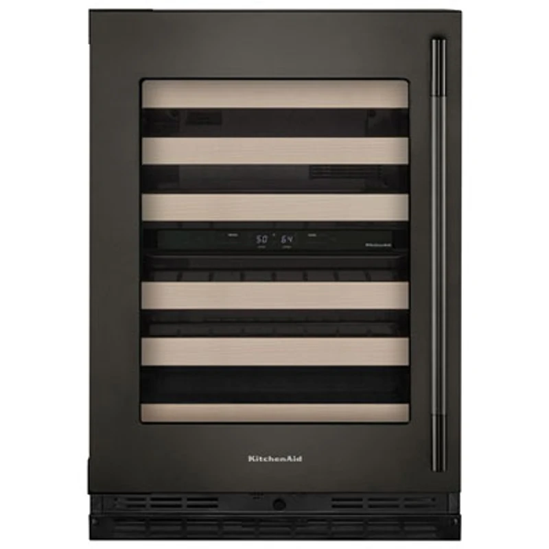 KitchenAid Undercounter 46-Bottle Freestanding Wine Cellar (KUWL524SBE) - Black Ore