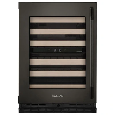 KitchenAid Undercounter 46-Bottle Freestanding Wine Cellar (KUWL524SBE) - Black Ore