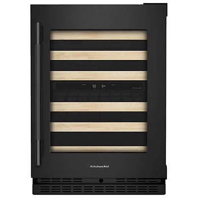 KitchenAid Undercounter 46-Bottle Freestanding Wine Cellar (KUWR524SBE) - Black Ore