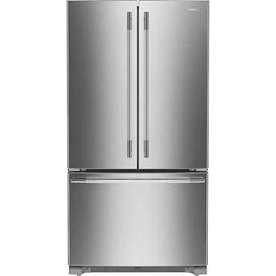 KitchenAid 36" 29.2 Cu. Ft. French Door Refrigerator w/ Water Dispenser (KRFF136SPS) - PrintShield Stainless