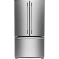 KitchenAid 36" 29.2 Cu. Ft. French Door Refrigerator w/ Water Dispenser (KRFF136SPS) - PrintShield Stainless