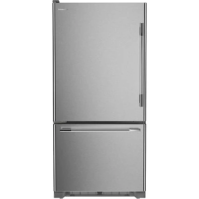 KitchenAid 30" 18.7 Cu. Ft. Bottom Freezer Refrigerator with LED Lighting (KRBL130SPS) - PrintShield Stainless
