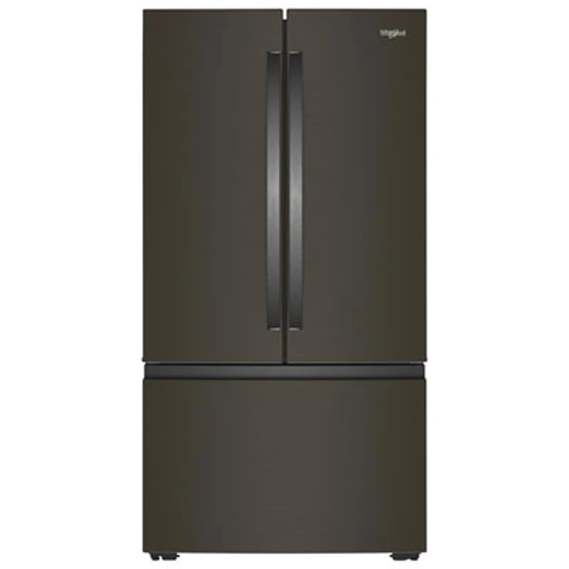Whirlpool 36" 24.3 Cu Ft French Door Refrigerator w/ Water Dispenser (WRFC3036RV) - Black Stainless Finish