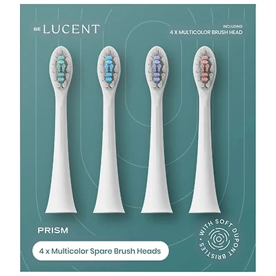 Lucent Prism Replacement Toothbrush Heads - 4 Pack