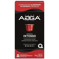 Agga Espresso Intenso 1.87oz Dark Roast Aluminium Capsules - 10 Counts