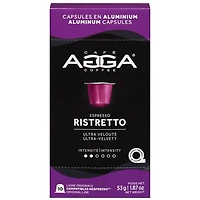 Agga Espresso Ristretto 1.87oz Light Roast Aluminium Capsules - 10 Counts