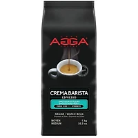 Agga Crema Barista Espresso Medium Roast Whole Beans - 35.3oz (1kg)